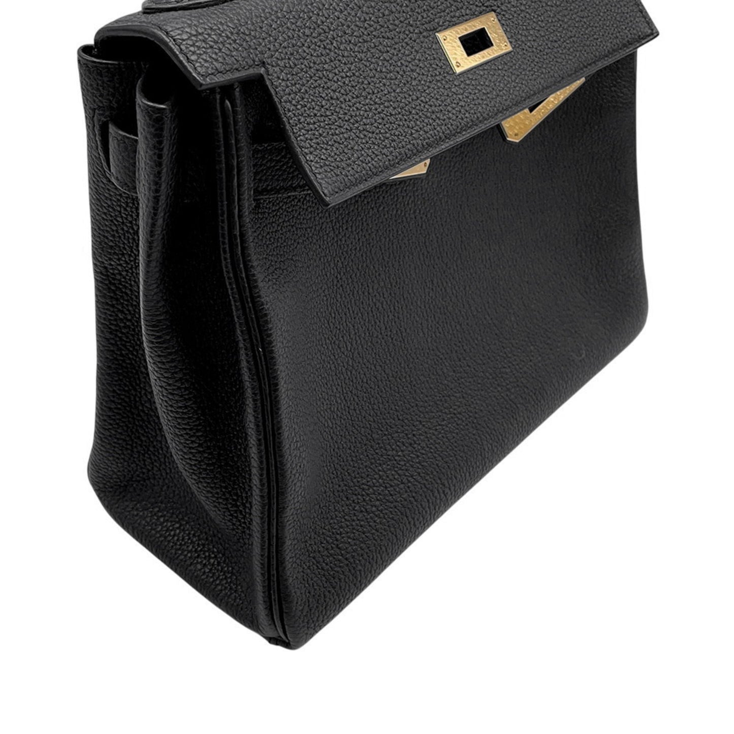 Hermès Black Leather Kelly 28