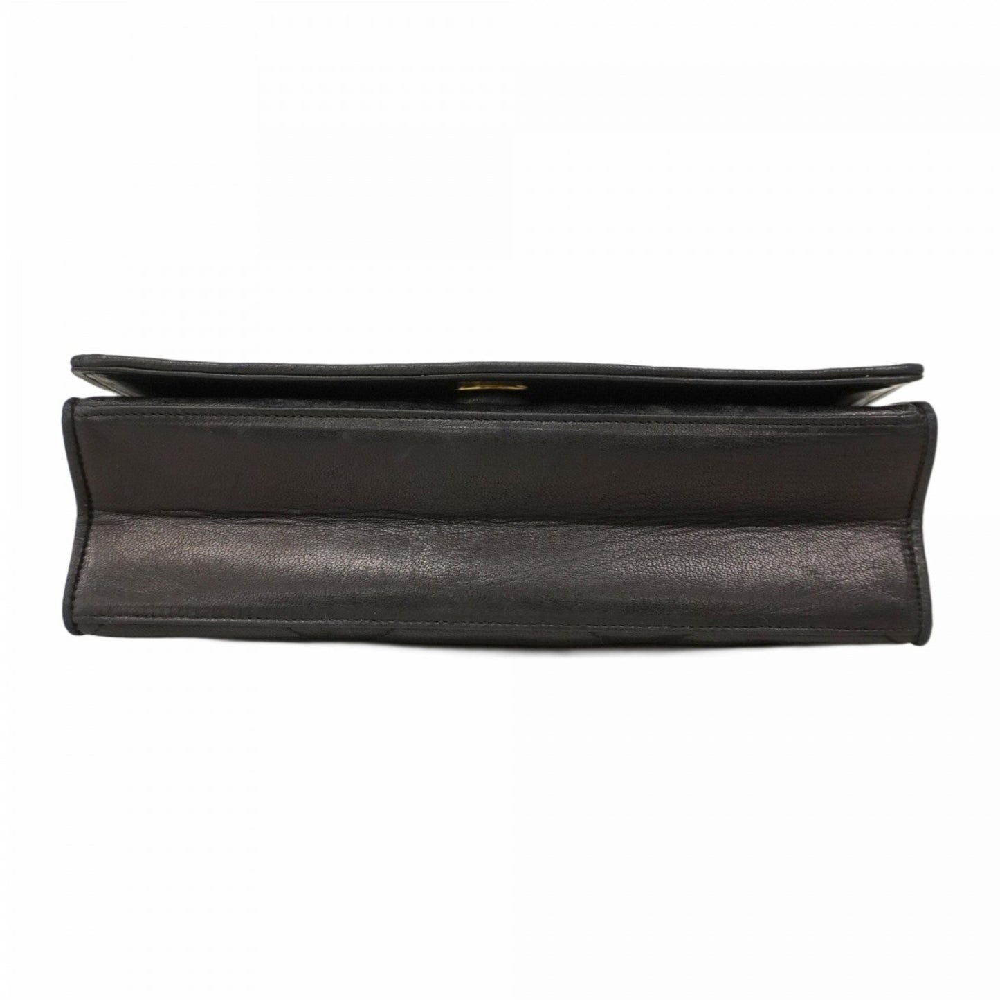 Chanel Black Leather Flap Bag Cuir Noir