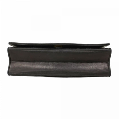 Chanel Black Leather Flap Bag Cuir Noir