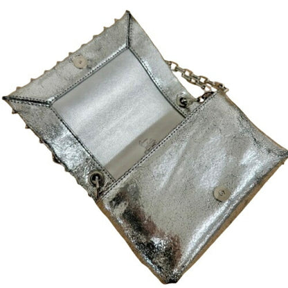 Christian Louboutin Silver Leather Spike