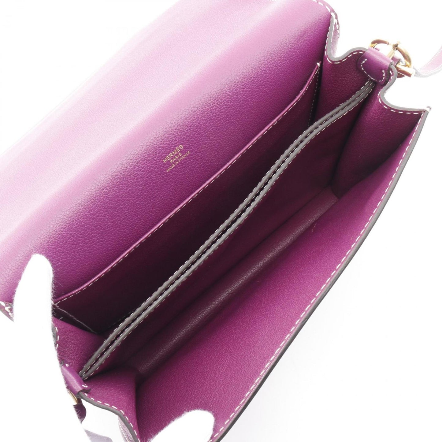 Hermès Purple Leather Roulis