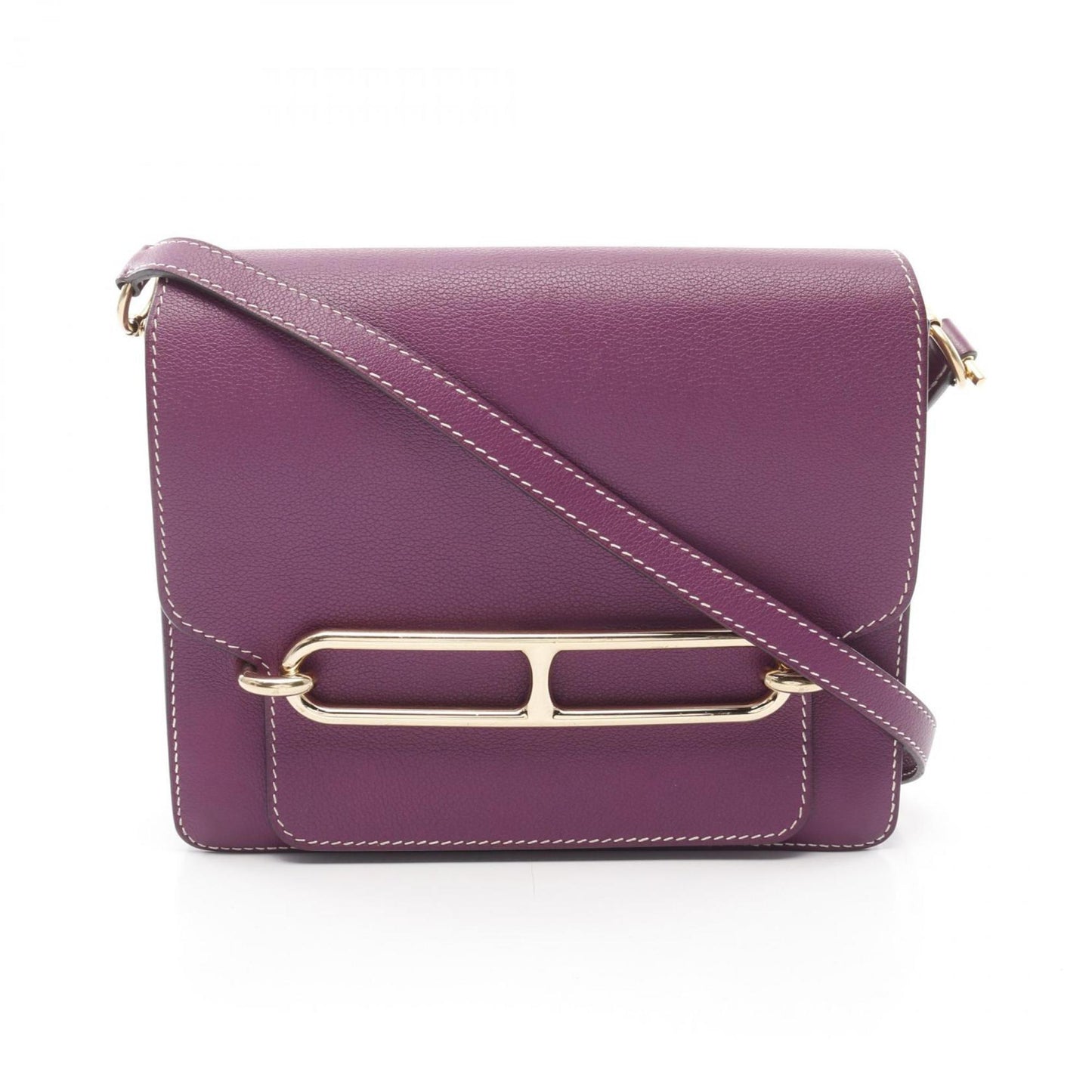 Hermès Purple Leather Roulis