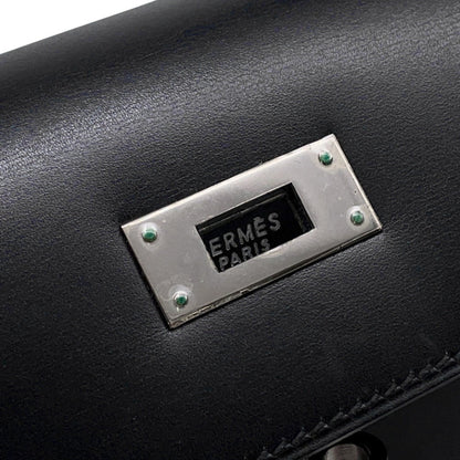 Hermès Black Leather Kelly 32