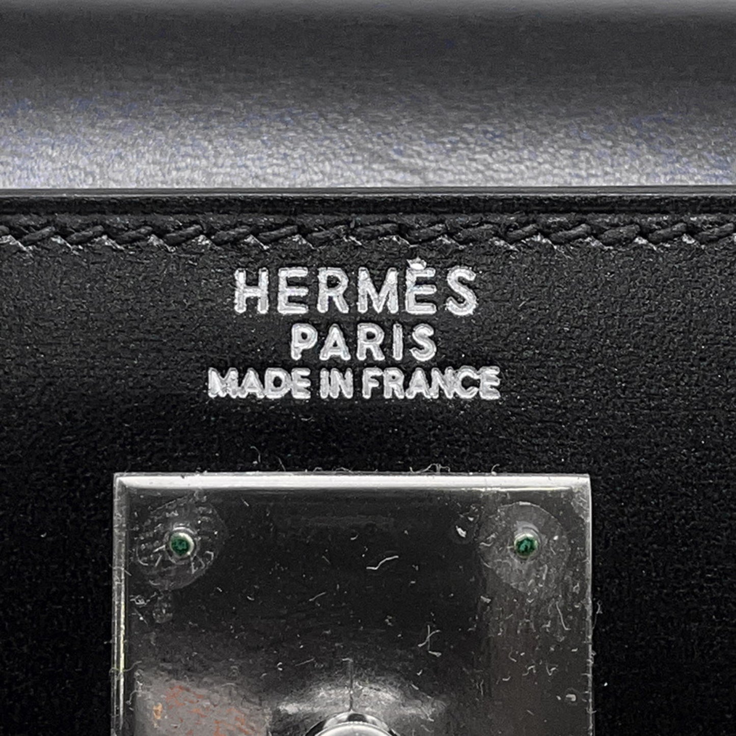 Hermès Black Leather Kelly 32