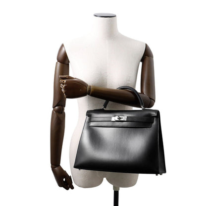 Hermès Black Leather Kelly 32