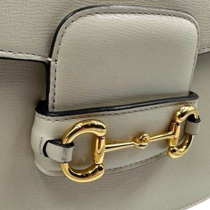 Gucci White Leather Horsebit