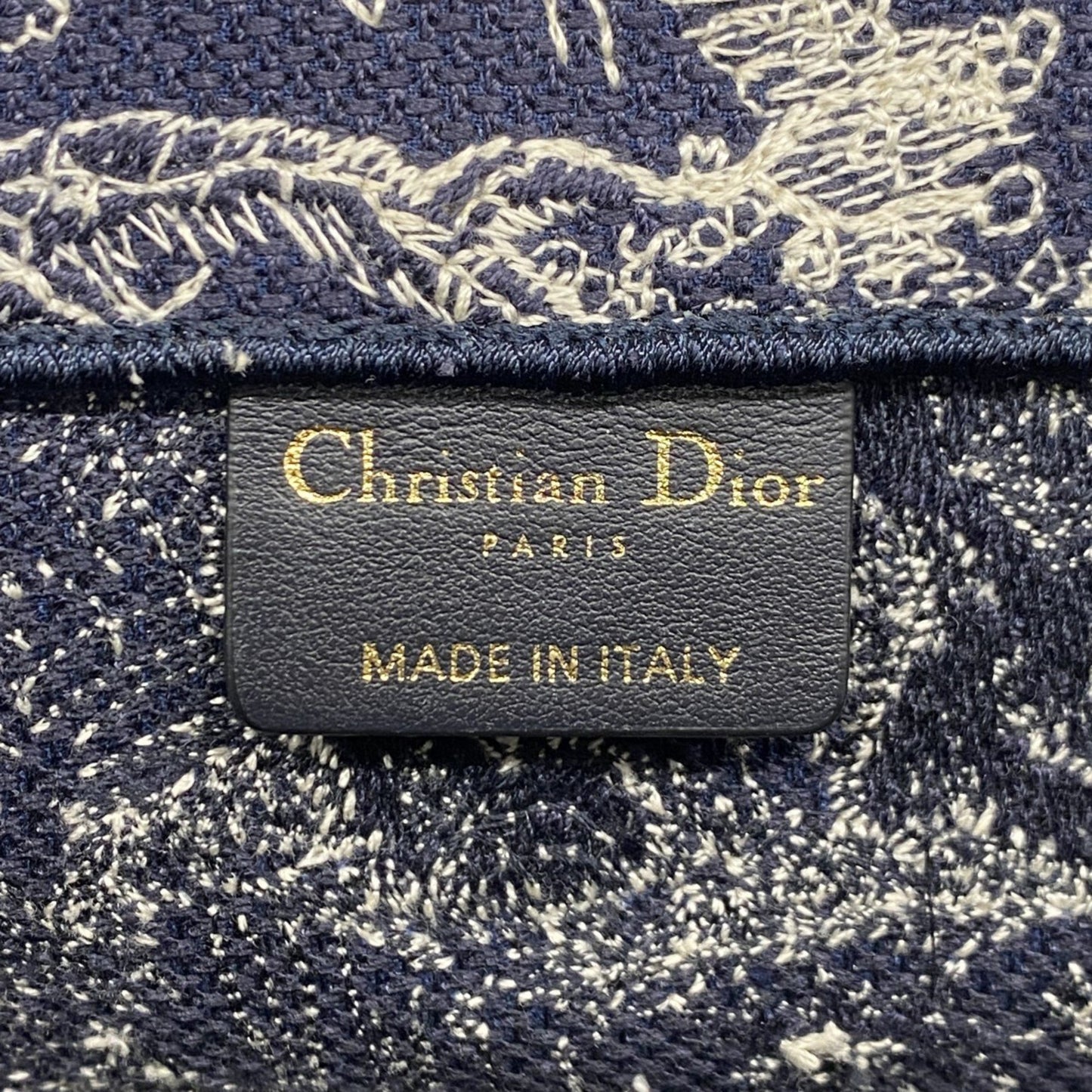 Dior Blue Canvas Book Tote