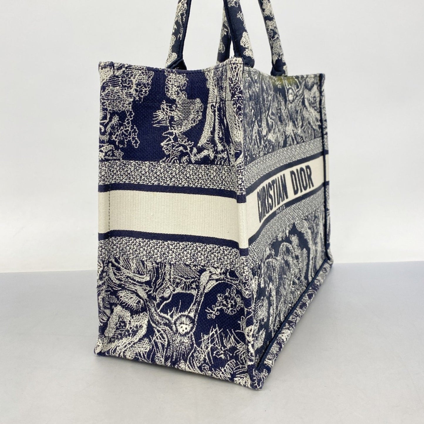 Dior Blue Canvas Book Tote