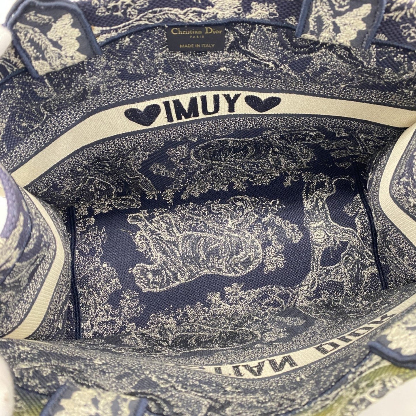 Dior Blue Canvas Book Tote