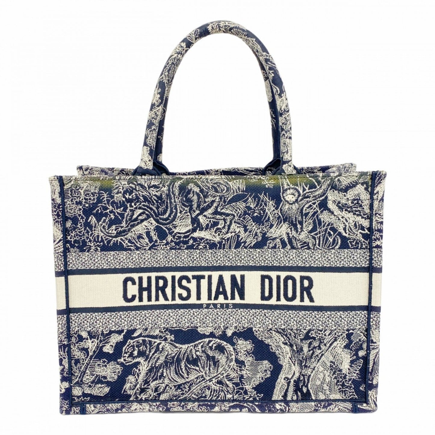 Dior Blue Canvas Book Tote