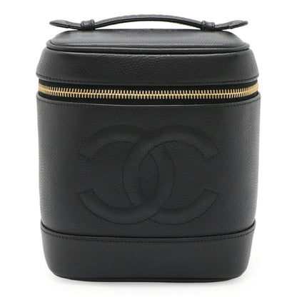 Chanel Black Leather Vanity