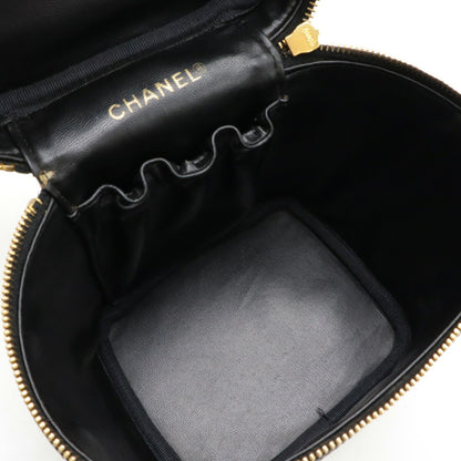 Chanel Black Leather Vanity