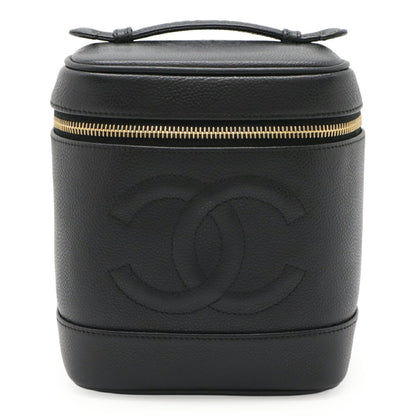 Chanel Black Leather Vanity