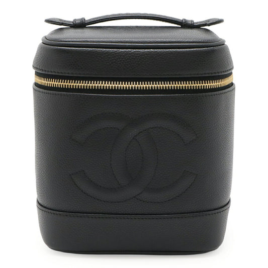 Chanel Black Leather Vanity