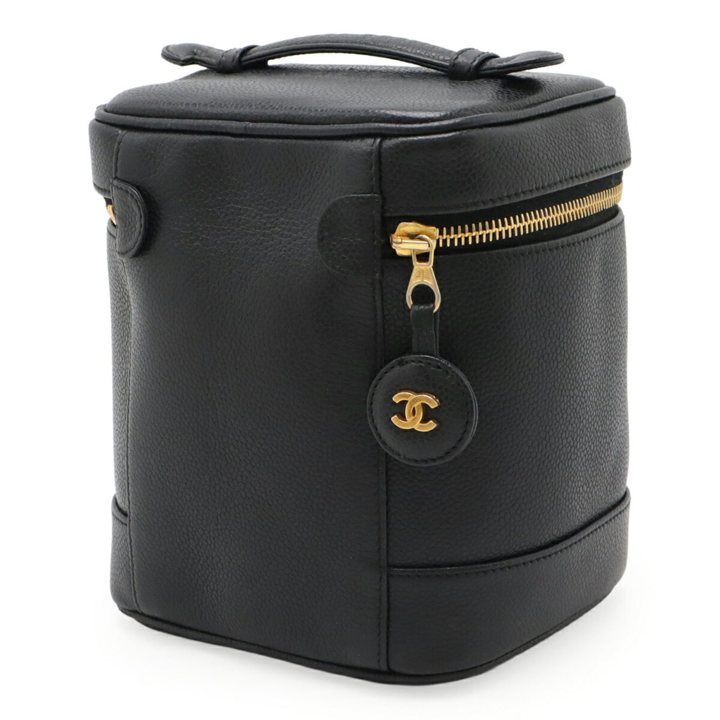 Chanel Black Leather Vanity