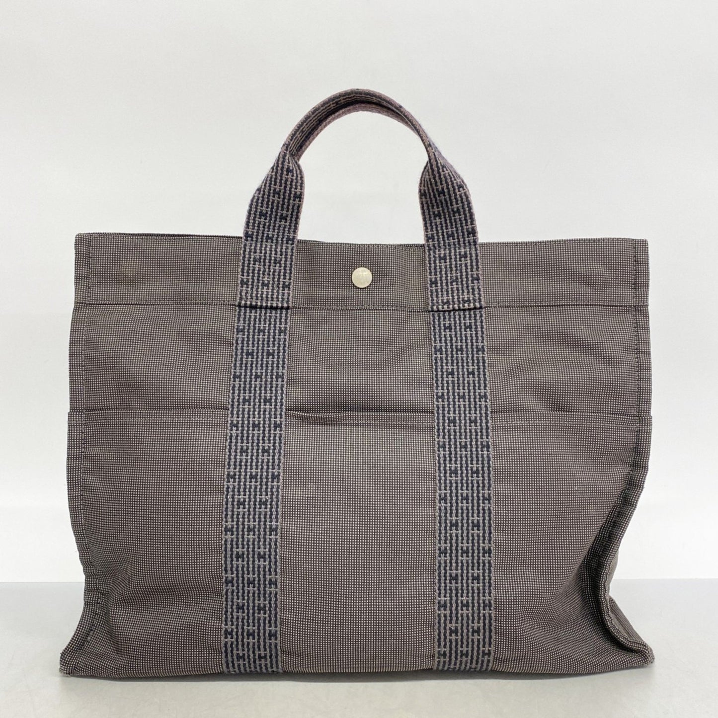Hermès Gray Canvas Herline