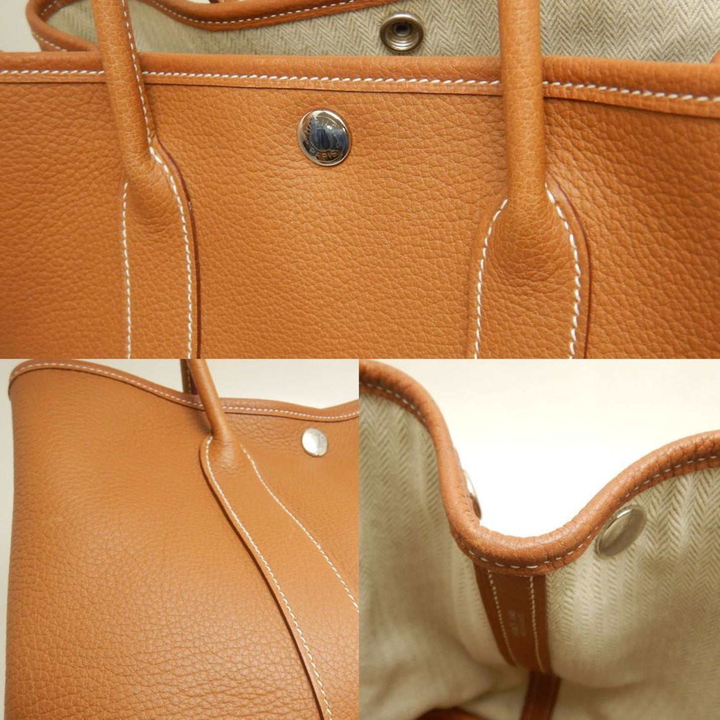 Hermès Brown Leather Garden Party