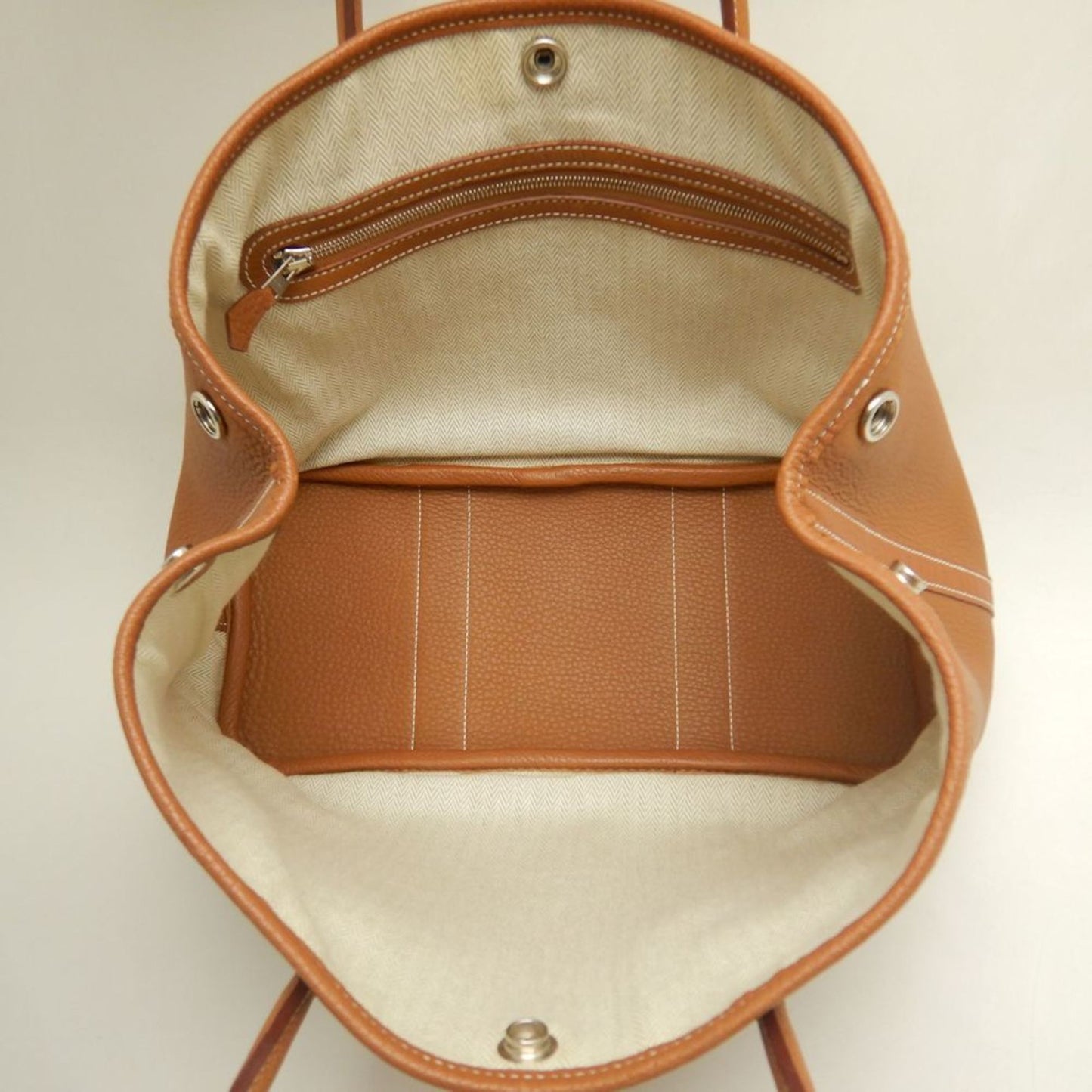 Hermès Brown Leather Garden Party
