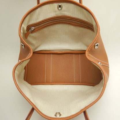 Hermès Brown Leather Garden Party
