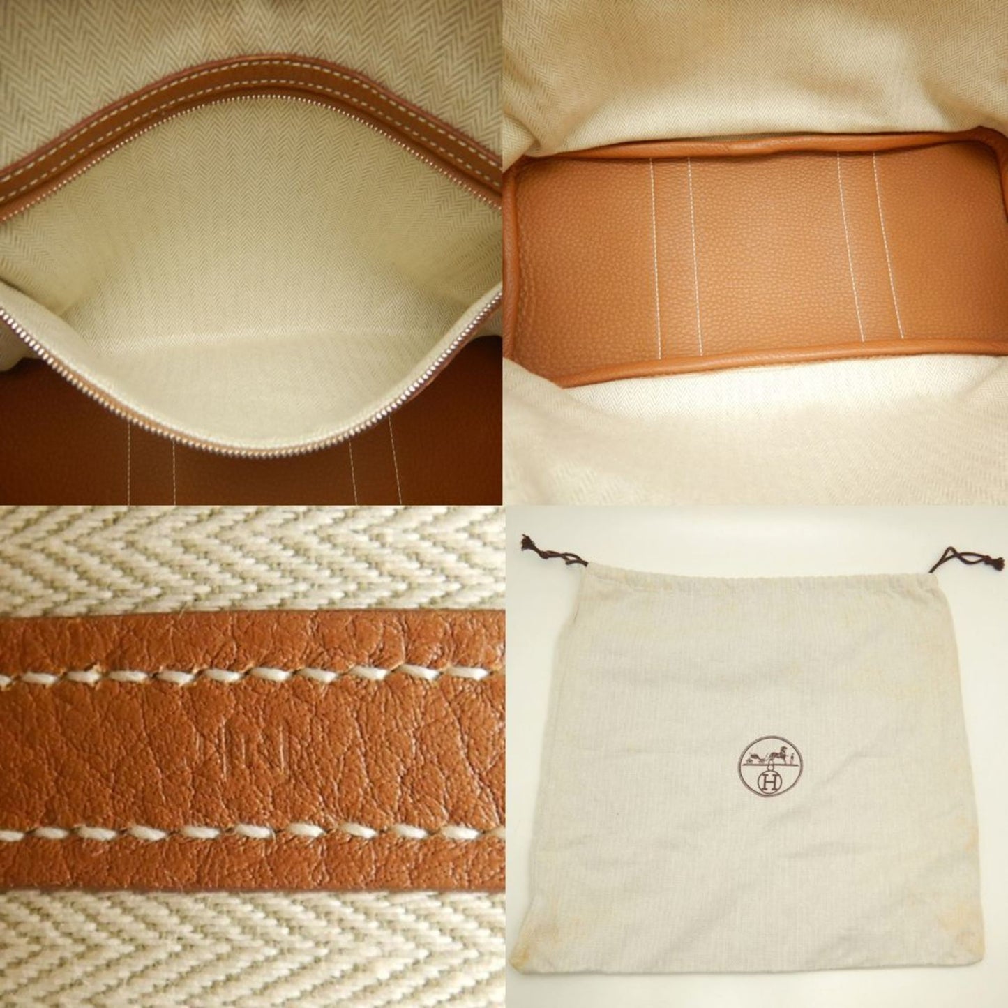 Hermès Brown Leather Garden Party