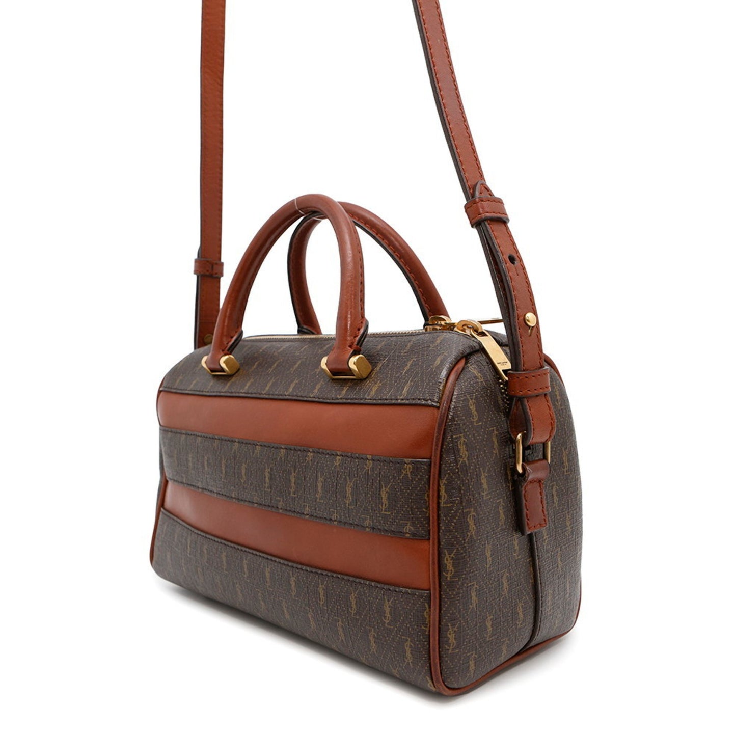 Saint Laurent Brown Canvas Duffle