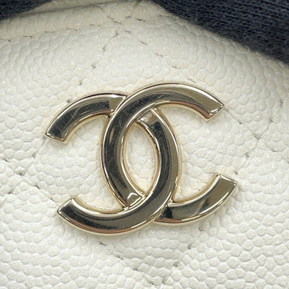 Chanel White Leather Vanity