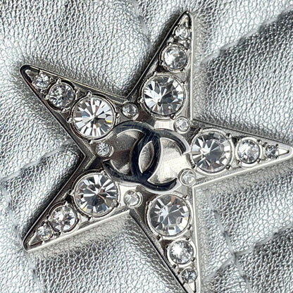 Chanel Silver Leather Coco Mark