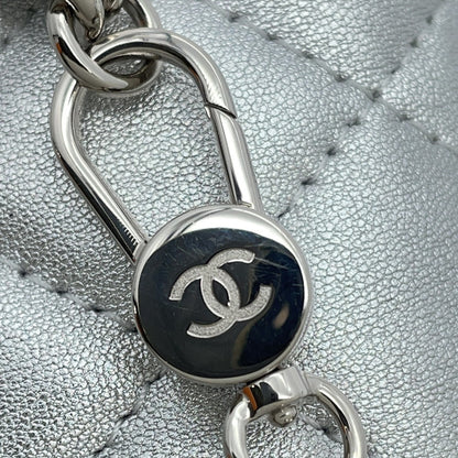Chanel Silver Leather Coco Mark
