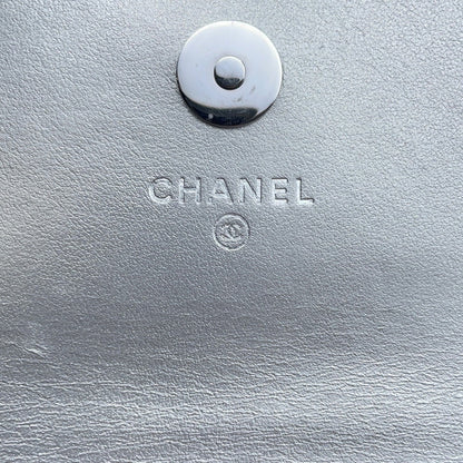 Chanel Silver Leather Coco Mark