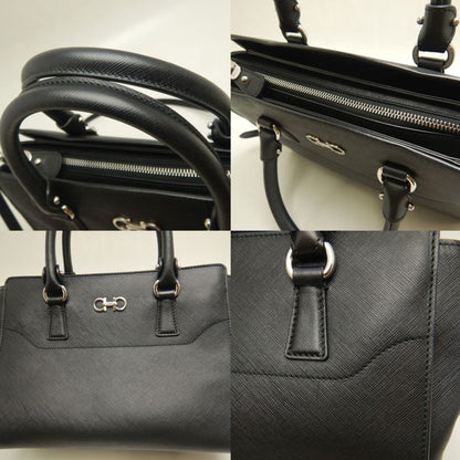 Salvatore Ferragamo Black Leather Briana