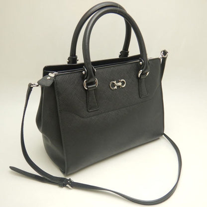 Salvatore Ferragamo Black Leather Briana