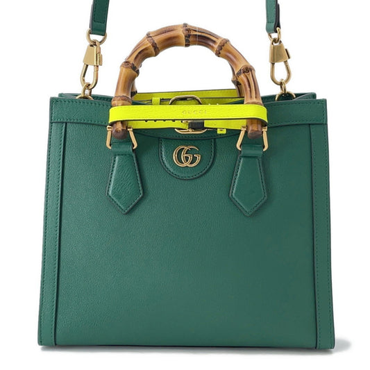 Gucci Green Leather Diana