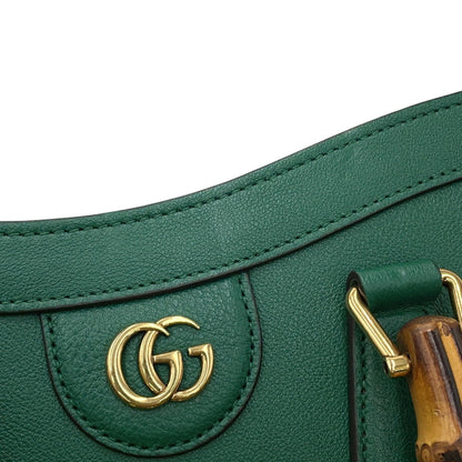 Gucci Green Leather Diana