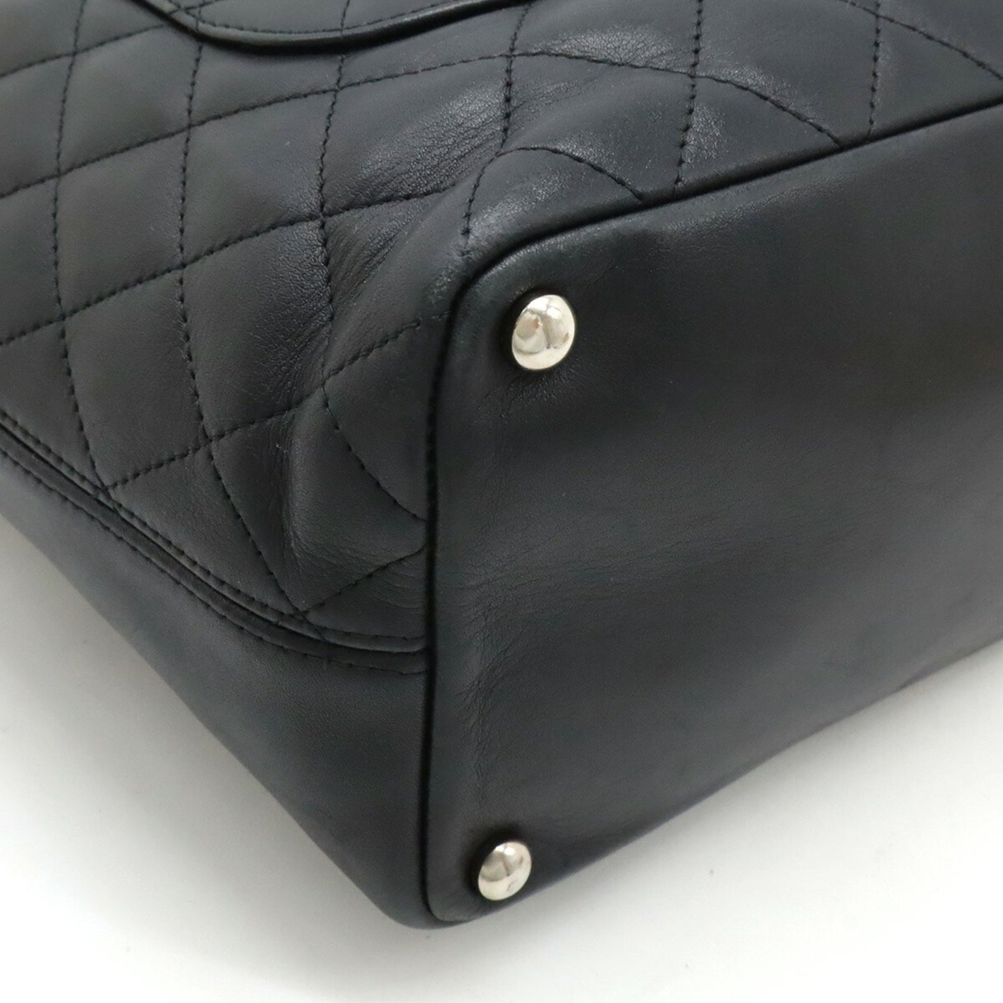 Chanel Black Leather Cambon Line