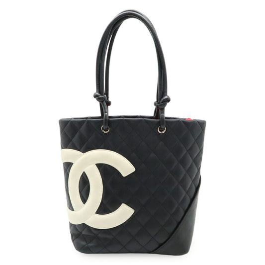 Chanel Black Leather Cambon Line