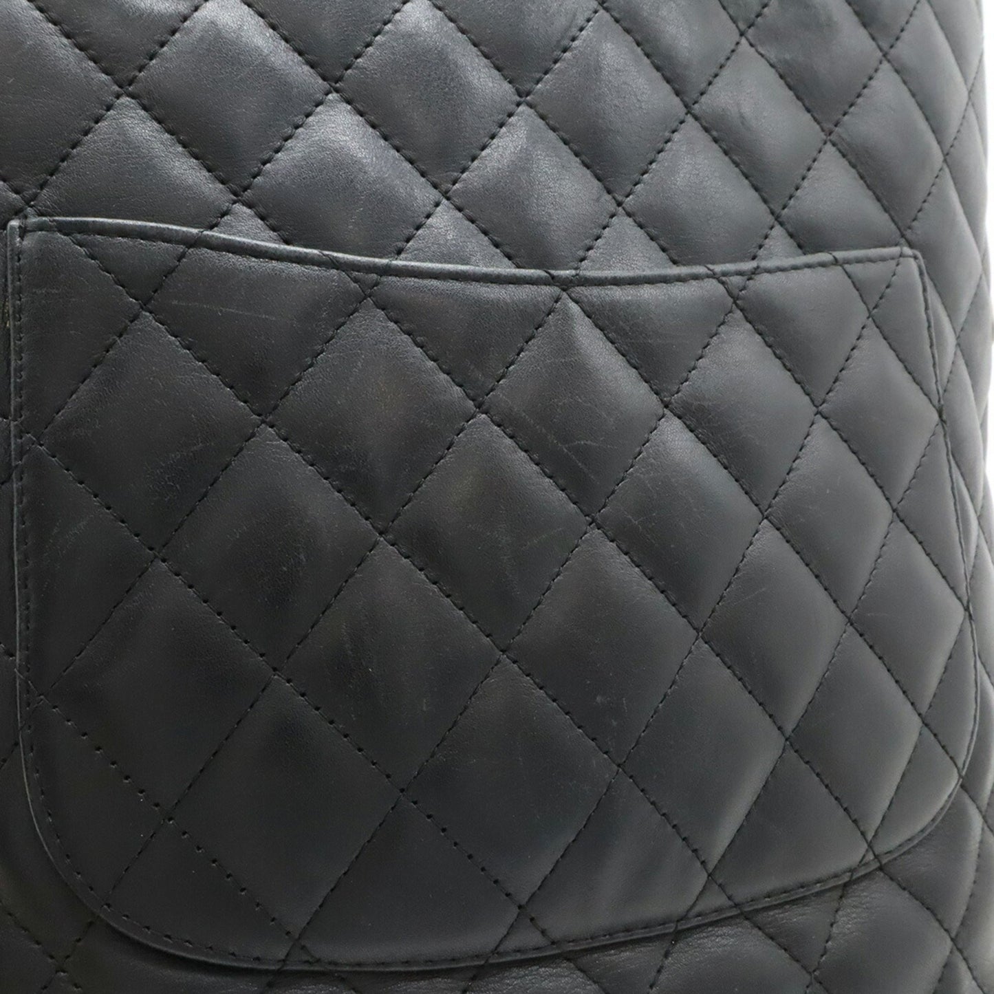 Chanel Black Leather Cambon Line