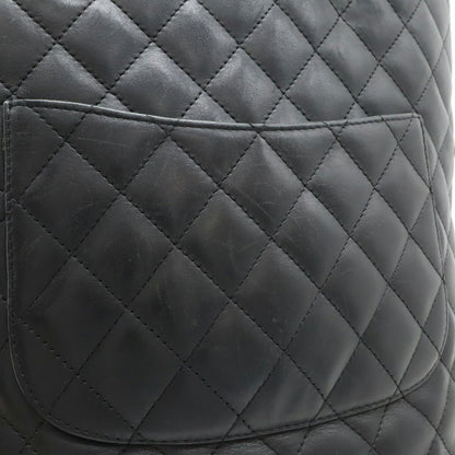 Chanel Black Leather Cambon Line