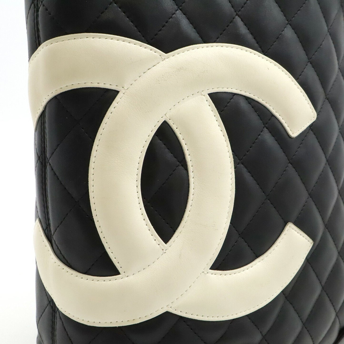 Chanel Black Leather Cambon Line