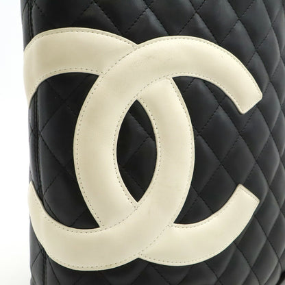 Chanel Black Leather Cambon Line