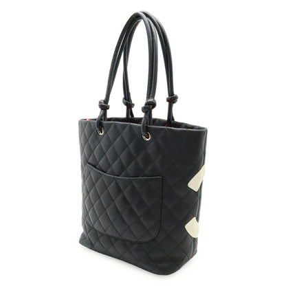 Chanel Black Leather Cambon Line