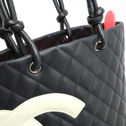 Chanel Black Leather Cambon Line