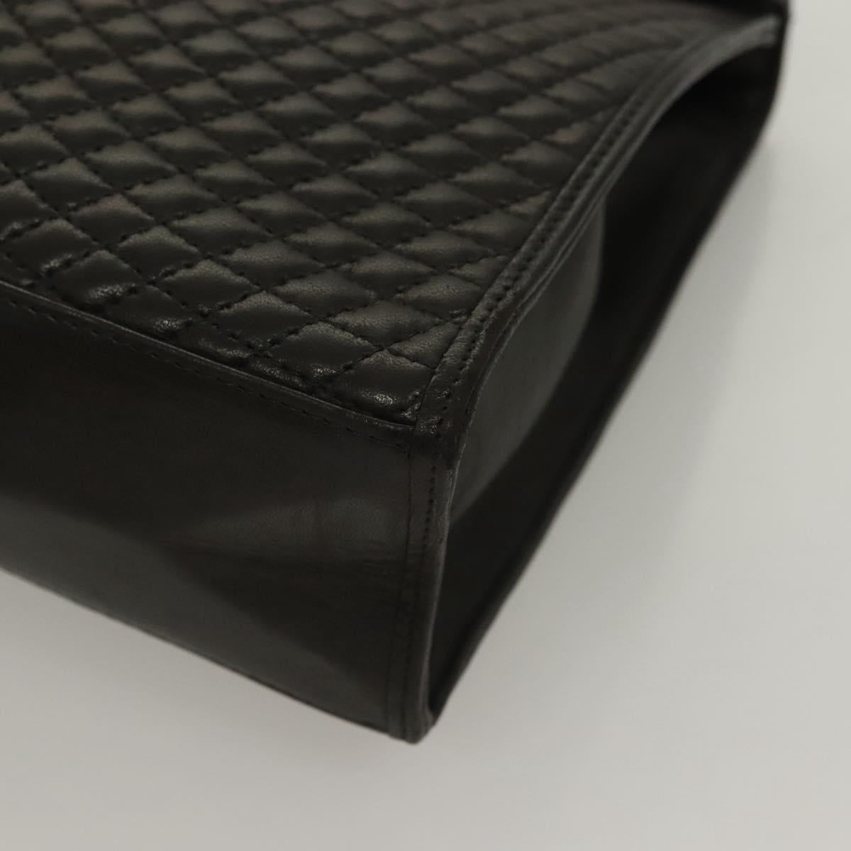 Bally Black Leather Quilted