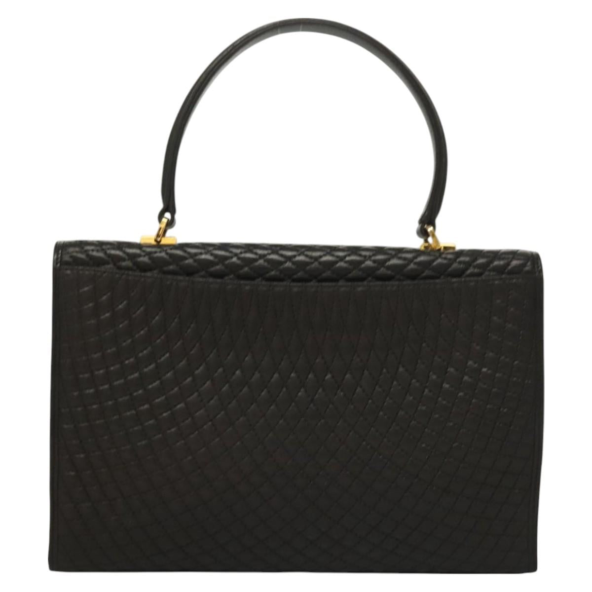 Bally Black Leather Quilted
