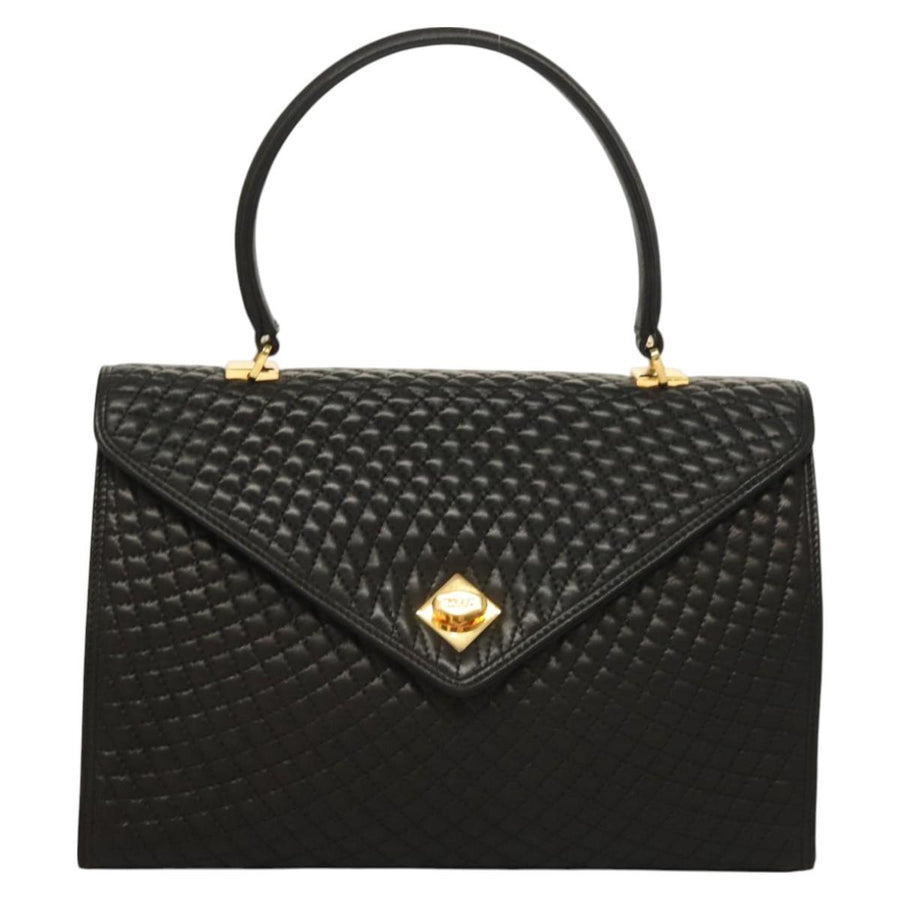 Bally Black Leather Quilted