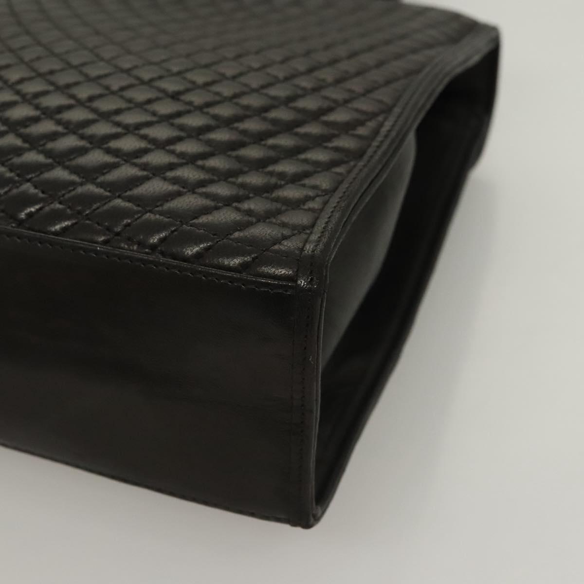 Bally Black Leather Quilted