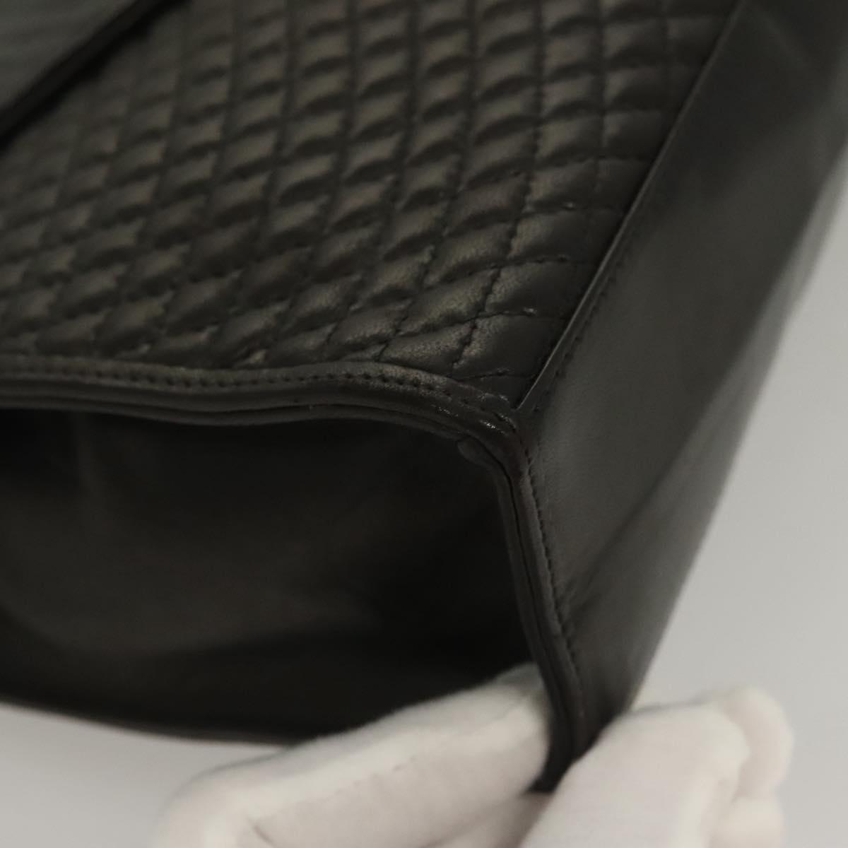 Bally Black Leather Quilted