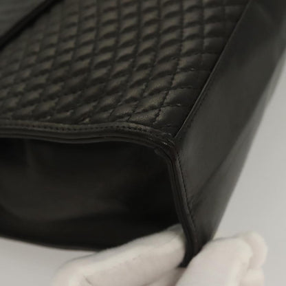 Bally Black Leather Quilted