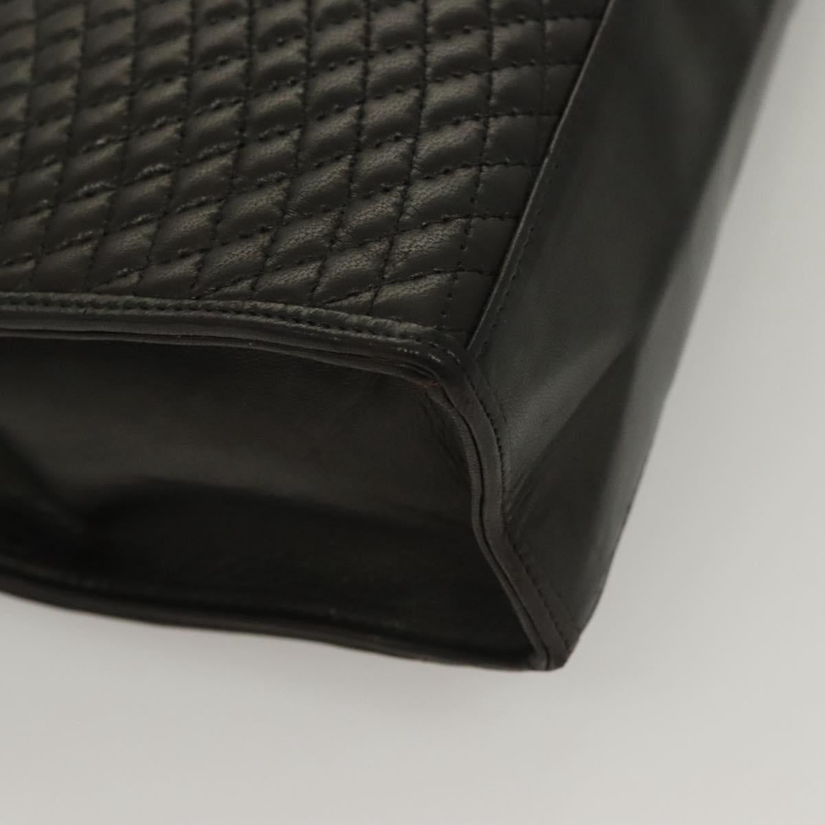Bally Black Leather Quilted
