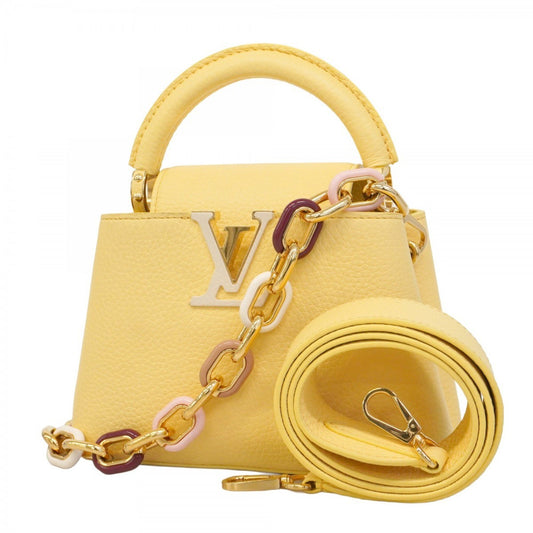Louis Vuitton Yellow Leather Capucines Mini