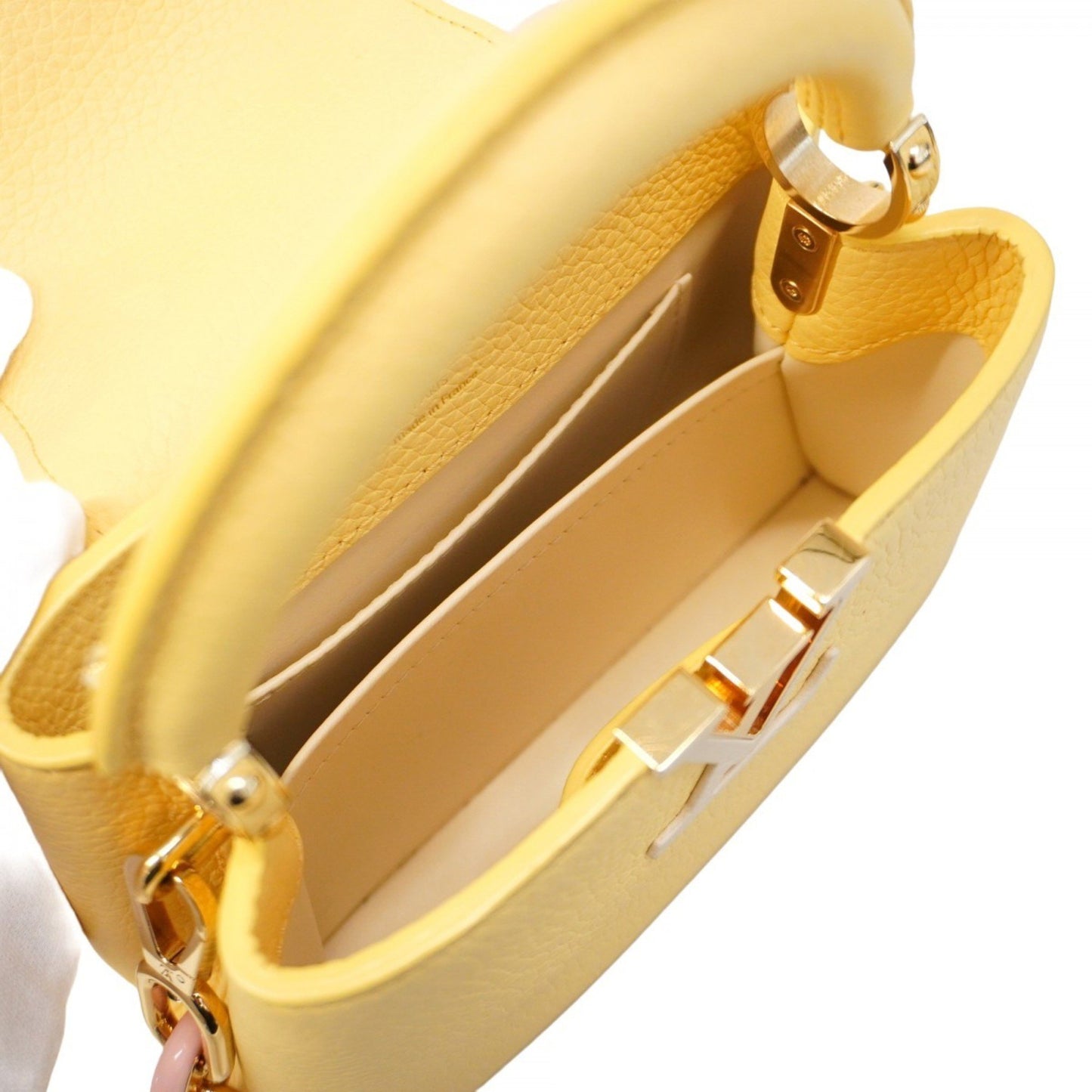Louis Vuitton Yellow Leather Capucines Mini